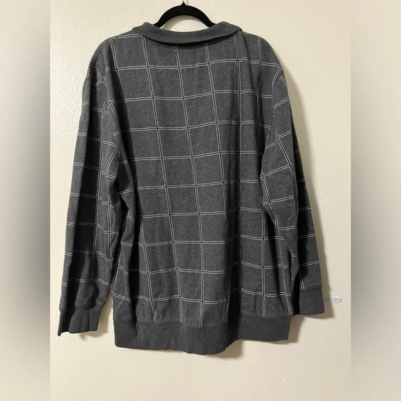 Nautica quarterzip pullover thick lines grey plaid classic men’s size xxl - Picture 4 of 4